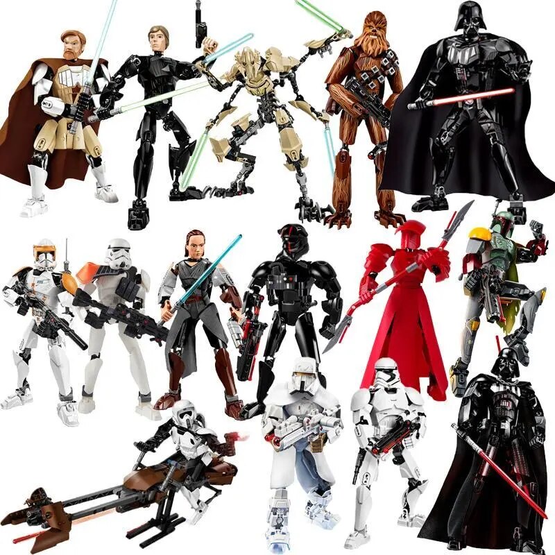 Personagens Star Wars - vários modelos para montar