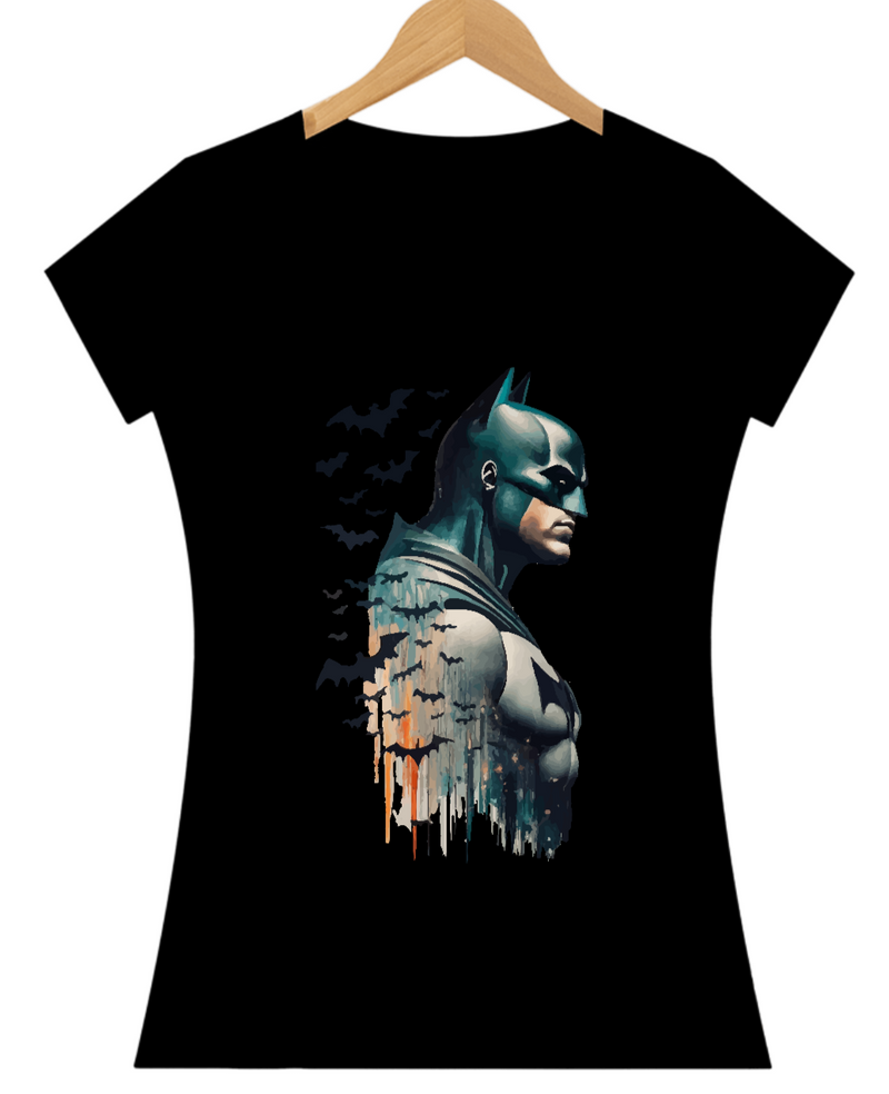 Camiseta baby long feminina Batman